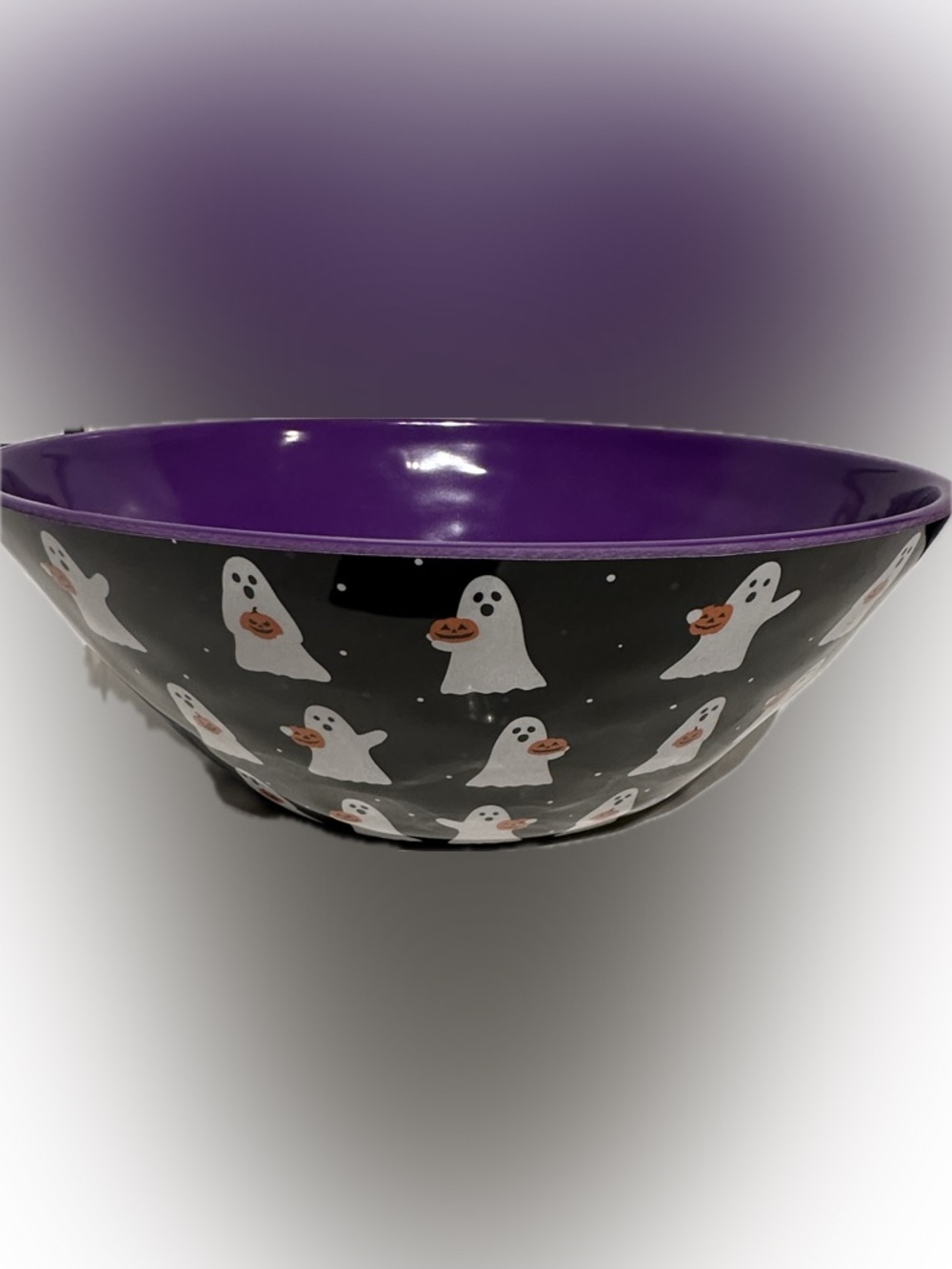Halloween Ghost Candy Bowl - Purple Interior